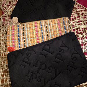 IPSY retro, vintage, themed bundle of 3 cosmetic bags NEW never used